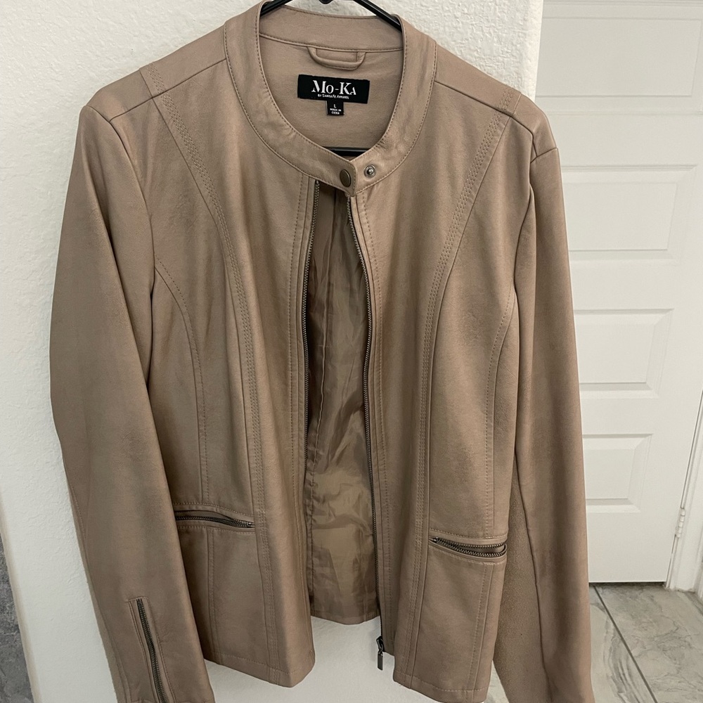Faux Leather Jacket - Flattering Fit!